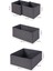 4'lü Antrasit Çizgili Dolap-Çekmece Içi Organizer Seti 28 x 28 x 13 ( x 1) / 28 x 13 x 13 ( x 1) / 13 x 13 x 13 ( x 2) 5