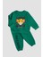 Pamuklu Aslan Baskılı Tatlı Unisex Bebek&Çocuk 2'Li Alt Üst Eşofman Takım 1