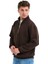 Regular Fit Dik Yaka Yarı Fermuarlı Şardonlu Acı Kahve Erkek Sweatshirt - Prime 4