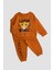 Pamuklu Aslan Baskılı Tatlı Unisex Bebek&çocuk 2'li Alt Üst Eşofman Takım 1