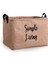 Jüt Simple Living Baskılı Küçük Boy 2'li Düzenleyici Saklama Sepeti Set 15 x 25 x 18 5