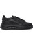 Erkek Siyah Bağcıklı Kalın Tabanlı Deri Sneaker 24WFD611318 1