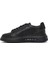 Erkek Siyah Bağcıklı Kalın Tabanlı Deri Sneaker 24WFD611318 2