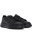 Erkek Siyah Bağcıklı Kalın Tabanlı Deri Sneaker 24WFD611318 3