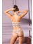 Dantel Li Kaplı Desteksiz Bralet Slip Külot Takım (BRF32031) 3