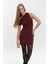 Sheer Bordo Mini Elbise 1