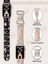 Apple Watch 6 7 8 9 10 Se Ultra Uyumlu 44 45 46 49MM Lazer Kesim Desenli Çift Renkli Silikon Kordon 3
