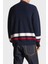 Logolu Yün Oversize Fit V Yaka Örme Hırka Erkek Hırka S74HA1420 S18431 961 2
