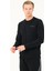 %100 Pamuk Erkek Regular Fit Siyah Sweatshirt 3