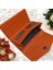 Turuncu Cüzdan Çok Bölmeli Kapaklı Suni Deri Kadın Cüzdan 19 cm 1