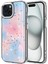 Apple iPhone 15 Plus Kılıf Simli Desenli Parlak Zore Task Kapak 1