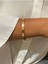 Stainless Steel Gold Taşlı Kelepçe Bileklik 4