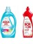 Aquabor Doğal Sıvı Çamaşır Deterjanı Renkliler Için 33 Yıkama+Bulaşık Deterjanı 820 ml 1