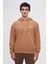 Relaxed Fit Tütün Nakışlı 3 Iplik Kapüşonlu Sweatshirt 1