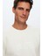 Slim Fit Ekru Baskılı Sweatshirt 2