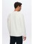 Slim Fit Ekru Baskılı Sweatshirt 4