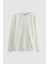 Slim Fit Ekru Baskılı Sweatshirt 5