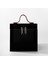 Box Onyx Pleksi Makyaj Çantası Füme-Siyah Saten Keseli -15x15x15 Cm 1