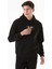 3 Iplik Yazı ve Kuş Baskılı Kapüşonlu Sweatshirt 1