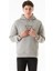 3 Iplik Yazı ve Kuş Baskılı Kapüşonlu Sweatshirt 1