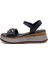 9716 Kadın Deri Sandalet - Siyah - 36 2