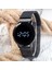 Black Watch Hasır Mıknatıslı Kordon Siyah Unisex Dokunmatik Kol Saati ST-303503 1