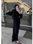 Taş Işleme Abaya Siyah 3