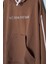 Kahverengi Baskılı Erkek Çocuk Şeritli Kapüşonlu Sweatshirt 19218 2