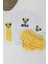 Kişiye Özel Mickey Figürlü Sarı Fırfır Şort Kısa Kol Zıbın Takım 2