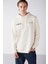 Solar Erkek Içi Polarlı Metaverse Baskılı Kapüşonlu Kordonlu Vanilya Sweatshirt 1