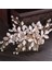 Gümüş Tarzı Güncel Gümüş Renk Rose Gold Çiçek Saç Taranı Gelin Saç Aksesuarları Düğün Tacı Saç Süsleri Gelin Saç Takıları El Yapımı (Yurt Dışından) 4