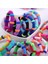 C (100pcs/Set) Şeker Renkli Naylon Saç Bandı Kızlar Yumuşak Elastik Saç Bandı Bağcık Kauçuk Bantlar Çocuklar Saç Aksesuarları (Yurt Dışından) 4