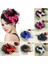 Siyah Stil Kadın Yay Parti Kostümü Kürk Şapka Kız Dantel Mini Şapka Dekorasyon Çiçek Iplik Toka Fascinator Bayan Saç Klipsi Tüy Şık (Yurt Dışından) 2