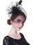 No.7 Boyutu Bayan Düğün Partisi Baş Tacı Fascinator Çiçek Toka Tüy Taç (Yurt Dışından) 1