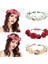 Beyaz Stil Saç Bandı Taç Yapay Çiçek Sahil Nişanlı Turizm Headband Kırmızı Gül Plaj Headband Çiçek Saç Bandı Taç Gelin Taçı (Yurt Dışından) 2