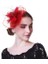 No.3 Boyutu Bayan Düğün Partisi Baş Tacı Fascinator Çiçek Toka Tüy Taç (Yurt Dışından) 1