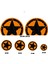 Scooter Yıldız Desen Evrensel Set Sticker Etiket Kaplama Modeli Turuncu 1