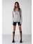 Alına Kadın Relaxed Fit Örme Kapüşonlu Parça Baskılı Grimelanj Sweatshirt 3