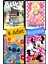 4'lü Bluey Karakterleri Mickey Mouse Barbie Min Boyama Kitabı Seti(Boyama, Sticker, Arka Kapak Maske) 1