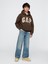 Erkek Çocuk Kahverengi Gap Logo Vintage Soft Western Sweatshirt 4