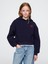 Kız Çocuk Lacivert Sherpa Crop Sweatshirt 1