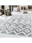 Modern Iskandinav Yumuşak Bukle Kabartmalı 3D Inka Motif Desenli Halı Gri Oturma-Salon Mutfak Halısı 1