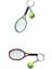 2 Adet Çiftler Anahtar Tenis Top Raket Kolye Anahtar Zinciri (Yurt Dışından) 1