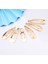 Gümüş 10 Adet/grup 4 cm Basit Metal Saç Klipleri Gümüş Altın Siyah Bb Klip Diy El Yapımı Kızlar Headdress Aksesuarları Barette Tokalar Pin (Yurt Dışından) 4