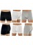 E031 Erkek Likralı Boxer Külot 2beyaz-2siyah-2gri Xxl 1