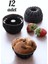 12 Li Yıkanabilir Mini Muffin Pişirme Kalıbı, Silikon Muffin, Cupcake Kalıbı Karma 3