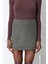 Kadın Premium Kalite Haki Kaşe Mini Etek 4