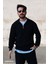 Erkek Triko Kazak Yarım Fermuarlı Regular 1