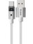 CA-6892 Usb-A - Type-C Şeffaf Kablo Şarj Işığı Ile Beyaz 1