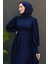 Ip Kuşaklı Elbise Lacivert 5